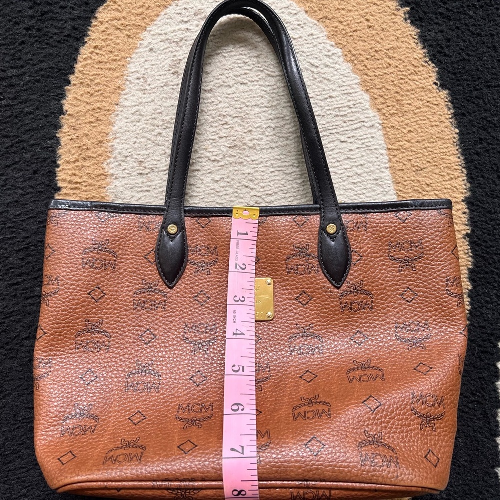 MCM Brown and Black Tote Bag with Bone Charm - Picture 13 of 13